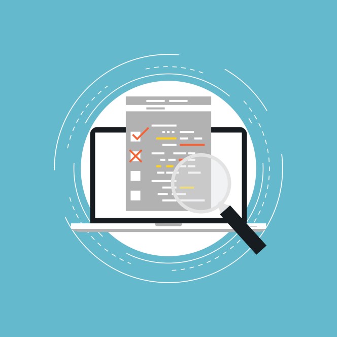 Usability evaluation and testing flat vector illustration